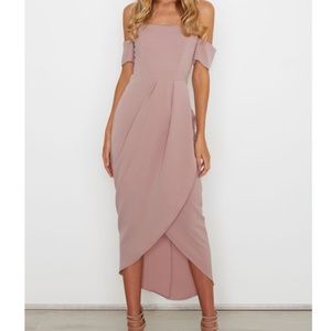 NWT Mauve off the shoulder dress
